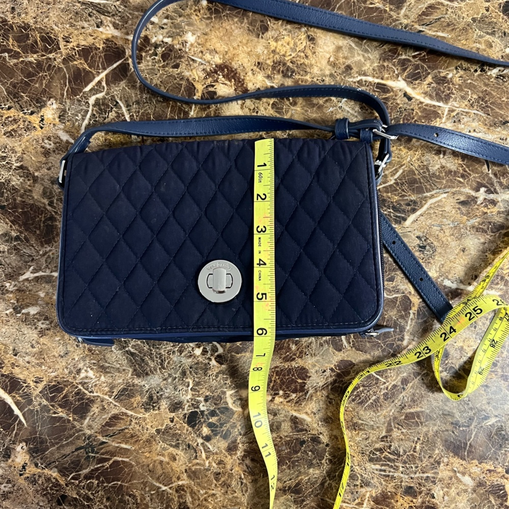 Vera Bradley Quilted Navy Crossbody Bag with Silver Turn-Lock - Picture 9 of 9